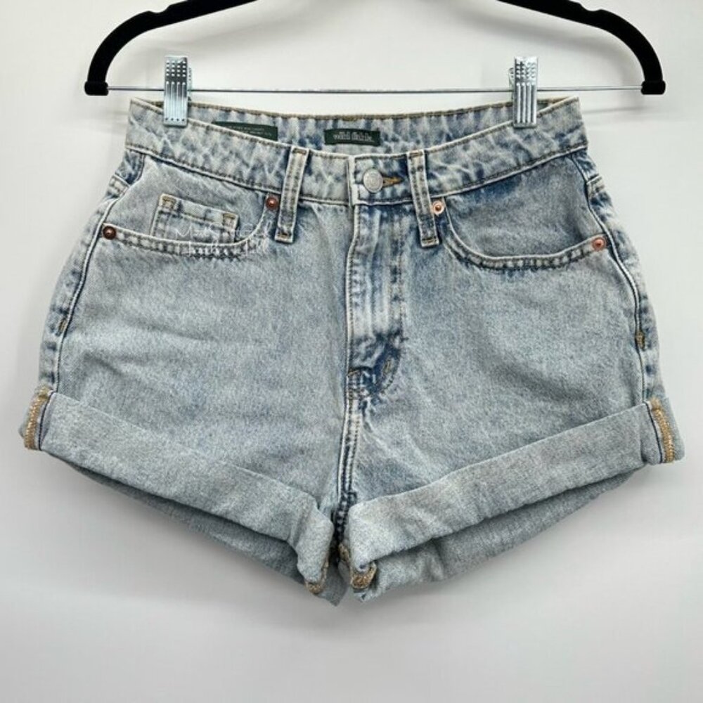 Wild Fable Light Acid Wash Highest Rise Mom Shorts Size 25
